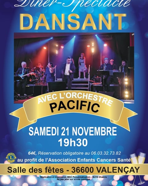 Dîner-Spectacle Dansant avec l'Orchestre Pacific